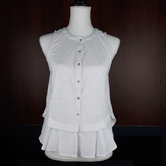 Anthropologie Meadow Rue White Austin Tank Top - Picture 3 of 8